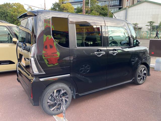 タントカスタムＸ１４インチアルミホイール　大型エアロバンパー　フルＬＥＤヘッドランプ　オート格納式カラードドアミラー　両側パワースライドドア　キーフリーシステム　プッシュボタンスタート（静岡県）の中古車