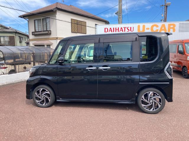 タントカスタムＲＳ　トップエディションＶＳ　ＳＡIII１５インチアルミホイール　大型エアロバンパー　ＬＥＤヘッドランプ　オート格納式カラードドアミラー　本革巻ステアリングホイール　両側パワースライドドア（静岡県）の中古車