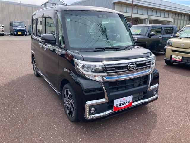 タントカスタムＲＳ　トップエディションＶＳ　ＳＡIII１５インチアルミホイール　大型エアロバンパー　ＬＥＤヘッドランプ　オート格納式カラードドアミラー　本革巻ステアリングホイール　両側パワースライドドア（静岡県）の中古車