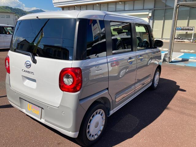 ムーヴキャンバスストライプスＧ１４インチフルホイールキャップ　ＬＥＤヘッドランプ　ＬＥＤフォグランプ　ホっとカップホルダー　両側パワースライドドア　キーフリーシステム　プッシュボタンスタート　ＵＶカットガラス（静岡県）の中古車