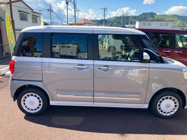 ムーヴキャンバスストライプスＧ１４インチフルホイールキャップ　ＬＥＤヘッドランプ　ＬＥＤフォグランプ　ホっとカップホルダー　両側パワースライドドア　キーフリーシステム　プッシュボタンスタート　ＵＶカットガラス（静岡県）の中古車