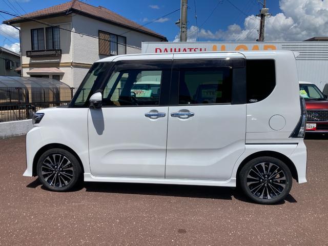 タントカスタムＲＳ１５インチアルミホイール　キーフリーシステム　プッシュボタンスタート　オートエアコン（プッシュ式）　フルＬＥＤヘッドランプ　オート格納式カラードドアミラー　本革巻ステアリングホイール（静岡県）の中古車