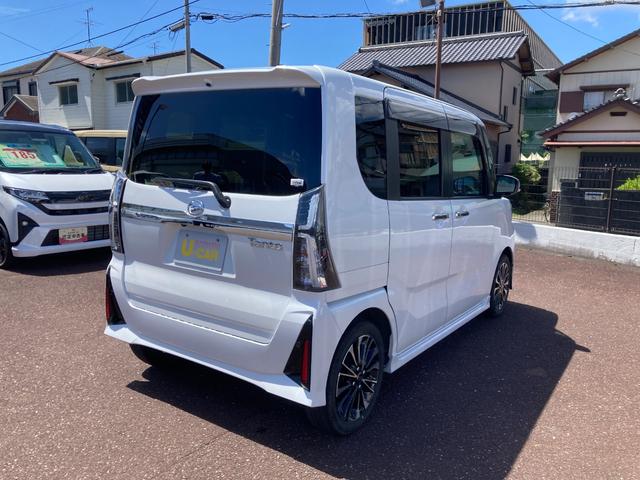タントカスタムＲＳ１５インチアルミホイール　キーフリーシステム　プッシュボタンスタート　オートエアコン（プッシュ式）　フルＬＥＤヘッドランプ　オート格納式カラードドアミラー　本革巻ステアリングホイール（静岡県）の中古車