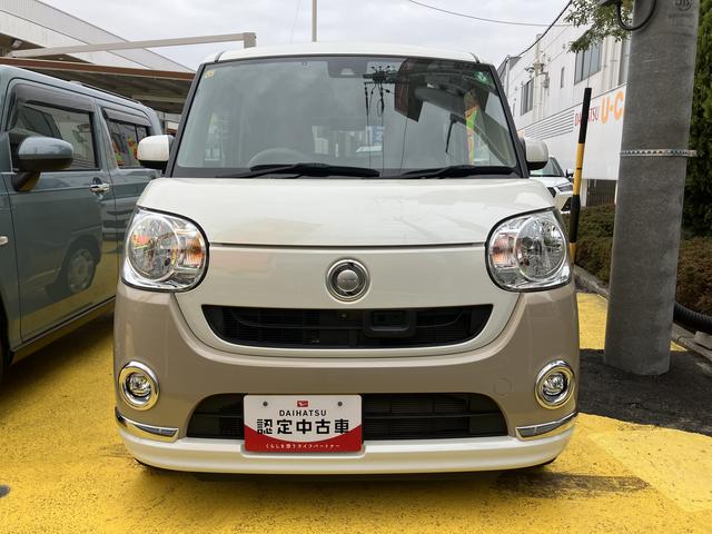 ムーヴキャンバスＸリミテッドメイクアップ　ＳＡII１４インチフルホイールキャップ　キーフリーシステム　両側パワースライドドア　オートエアコン（プッシュ式）　オートライト　置きラクボックス　プッシュボタンスタート（静岡県）の中古車