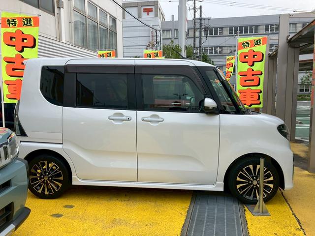 タントカスタムＲＳ１５インチアルミホイール　大型エアロバンパー　フルＬＥＤヘッドランプ　オート格納式カラードドアミラー　本革巻ステアリングホイール（静岡県）の中古車