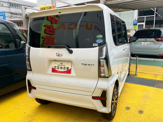 タントカスタムＲＳ１５インチアルミホイール　大型エアロバンパー　フルＬＥＤヘッドランプ　オート格納式カラードドアミラー　本革巻ステアリングホイール（静岡県）の中古車