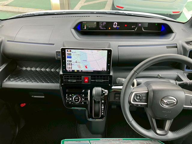 タントカスタムＲＳ１５インチアルミホイール　大型エアロバンパー　フルＬＥＤヘッドランプ　オート格納式カラードドアミラー　本革巻ステアリングホイール（静岡県）の中古車