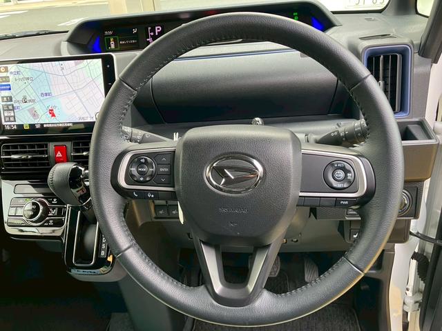 タントカスタムＲＳ１５インチアルミホイール　大型エアロバンパー　フルＬＥＤヘッドランプ　オート格納式カラードドアミラー　本革巻ステアリングホイール（静岡県）の中古車