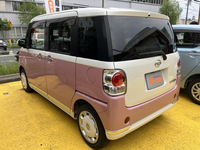 ムーヴキャンバスＧメイクアップＶＳ　ＳＡIII１４インチフルホイールキャップ　ＬＥＤヘッドランプ　キーフリーシステム　両側パワースライドドア　オートエアコン（プッシュ式）　オートライト　置きラクボックス（静岡県）の中古車