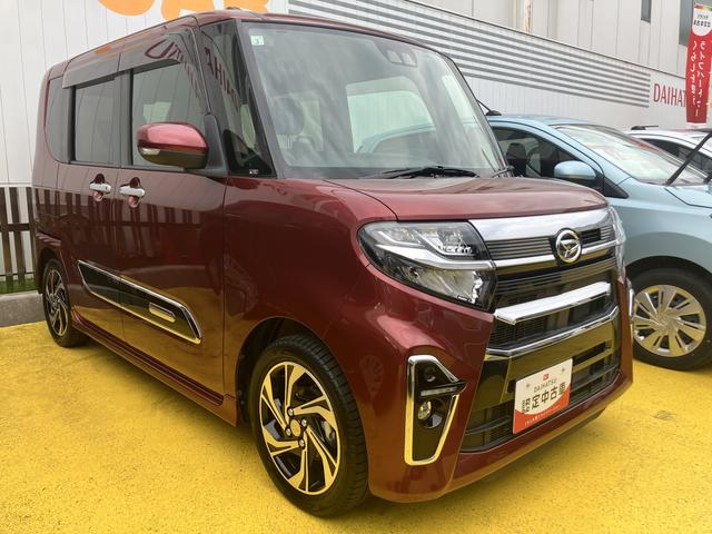 タントカスタムＲＳスタイルセレクション１５インチアルミホイール　大型エアロバンパー　フルＬＥＤヘッドランプ　オート格納式カラードドアミラー　革巻ステアリングホイール　両側パワースライドドア（静岡県）の中古車