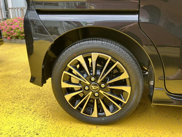 タントカスタムＲＳ１５インチアルミホイール　大型エアロバンパー　フルＬＥＤヘッドランプ　オート格納式カラードドアミラー　本革巻ステアリングホイール（静岡県）の中古車