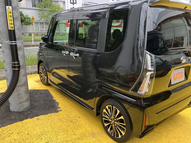 タントカスタムＲＳ１５インチアルミホイール　大型エアロバンパー　フルＬＥＤヘッドランプ　オート格納式カラードドアミラー　本革巻ステアリングホイール（静岡県）の中古車