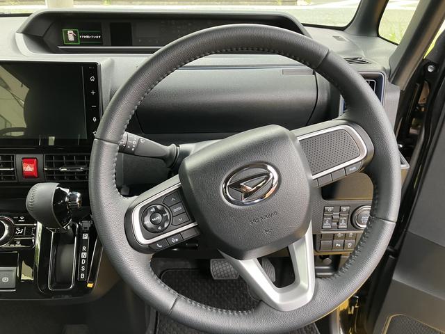 タントカスタムＲＳ１５インチアルミホイール　大型エアロバンパー　フルＬＥＤヘッドランプ　オート格納式カラードドアミラー　本革巻ステアリングホイール（静岡県）の中古車
