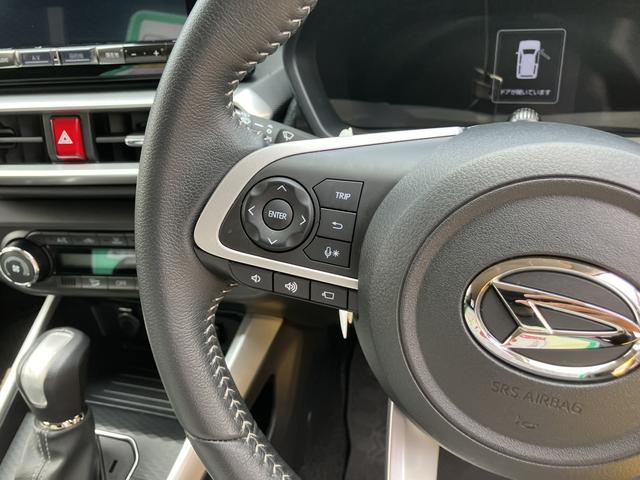 ロッキープレミアムＧ　ＨＥＶ１７インチアルミホイール　ＵＶＩＲカット遮音ガラス　フルＬＥＤヘッドランプ　キーフリーシステム　革巻きステアリングホイール　本革シフトノブ　アクティブマルチインフォメーションメーター（静岡県）の中古車