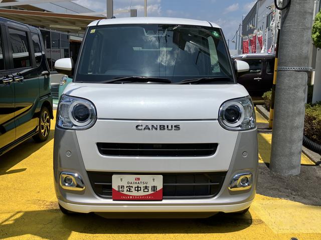 ムーヴキャンバスストライプスＧ１４インチフルホイールキャップ　ＬＥＤヘッドランプ　ＬＥＤフォグランプ　ホっとカップホルダー　両側パワースライドドア　キーフリーシステム　プッシュボタンスタート　ＵＶカットガラス（静岡県）の中古車