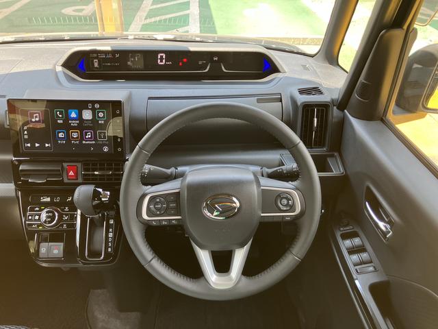 タントカスタムＲＳ１５インチアルミホイール　キーフリーシステム　プッシュボタンスタート　オートエアコン（プッシュ式）　フルＬＥＤヘッドランプ　オート格納式カラードドアミラー　本革巻ステアリングホイール（静岡県）の中古車