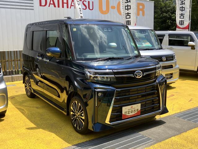 タントカスタムＲＳ１５インチアルミホイール　キーフリーシステム　プッシュボタンスタート　オートエアコン（プッシュ式）　フルＬＥＤヘッドランプ　オート格納式カラードドアミラー　本革巻ステアリングホイール（静岡県）の中古車