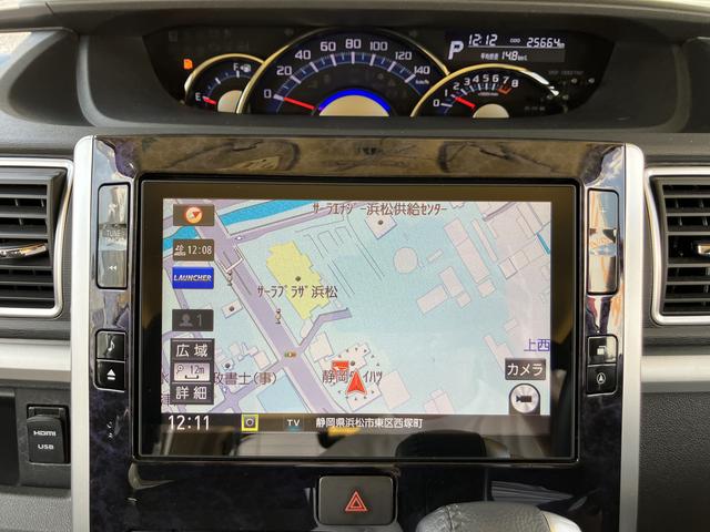 タントカスタムＲＳ　トップエディションリミテッドＳＡIII１５インチアルミホイール　大型エアロバンパー　ＬＥＤヘッドランプ　オート格納式カラードドアミラー　本革巻ステアリングホイール　両側パワースライドドア（静岡県）の中古車