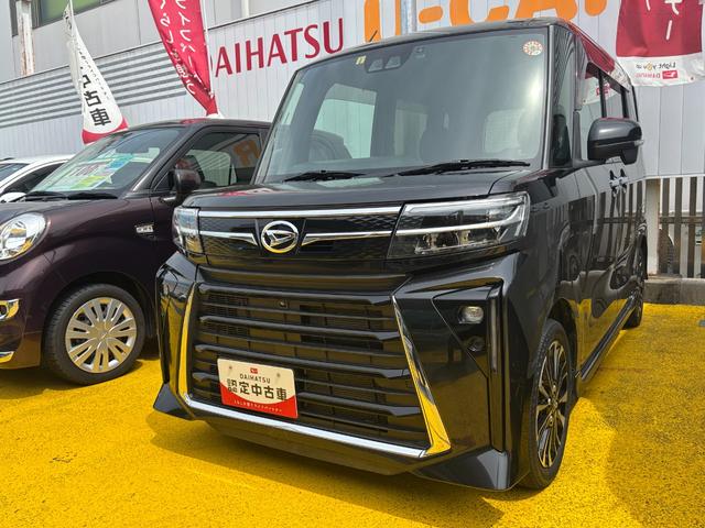 タントカスタムRS15インチアルミホイール キーフリーシステム プッシュボタンスタート オートエアコン(プッシュ式) フルLEDヘッドランプ オート格納式カラードドアミラー 本革巻ステアリングホイール(静岡県)の中古車