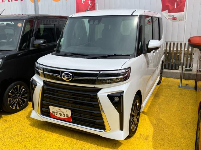 タントカスタムＲＳ１５インチアルミホイール　キーフリーシステム　プッシュボタンスタート　オートエアコン（プッシュ式）　フルＬＥＤヘッドランプ　オート格納式カラードドアミラー　本革巻ステアリングホイール（静岡県）の中古車