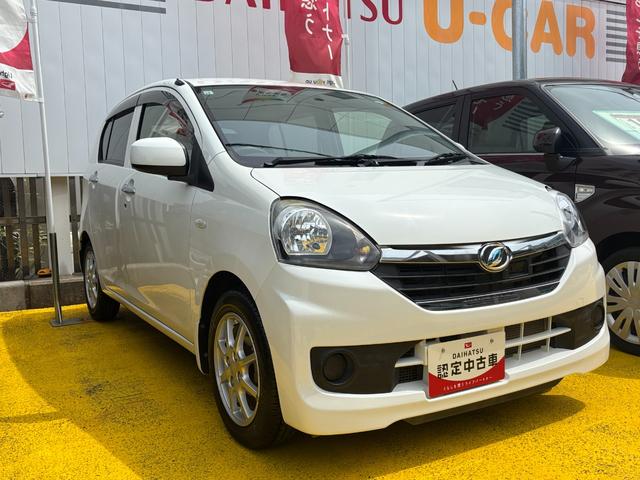 ミライースＸ　ＳＡ１４インチフルホイールキャップ　ハロゲンヘッドランプ　電動格納式（カラード）ドアミラー　パワーステアリング　マニュアルエアコン（ダイヤル式）　キーレスエントリー（静岡県）の中古車