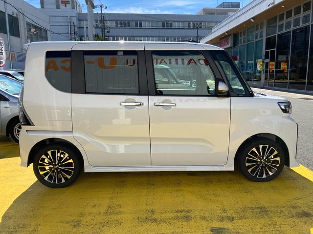 タントカスタムＲＳ１５インチアルミホイール　キーフリーシステム　プッシュボタンスタート　オートエアコン（プッシュ式）　フルＬＥＤヘッドランプ　オート格納式カラードドアミラー　本革巻ステアリングホイール（静岡県）の中古車