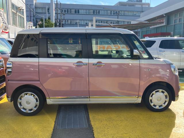 ムーヴキャンバスGメイクアップVS SAIII14インチフルホイールキャップ LEDヘッドランプ キーフリーシステム 両側パワースライドドア オートエアコン(プッシュ式) オートライト 置きラクボックス(静岡県)の中古車