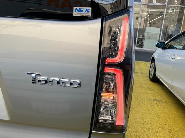 タントカスタムＸ１４インチアルミホイール　大型エアロバンパー　フルＬＥＤヘッドランプ　オート格納式カラードドアミラー　両側パワースライドドア　キーフリーシステム　プッシュボタンスタート（静岡県）の中古車