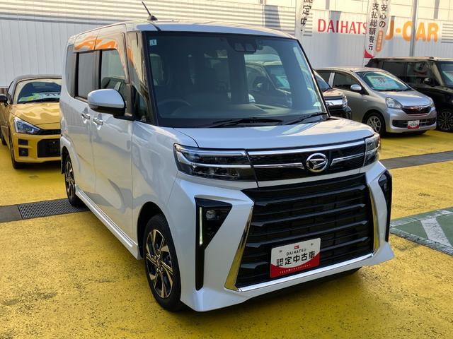 タントカスタムＸ１４インチアルミホイール　大型エアロバンパー　フルＬＥＤヘッドランプ　オート格納式カラードドアミラー　両側パワースライドドア　キーフリーシステム　プッシュボタンスタート（静岡県）の中古車