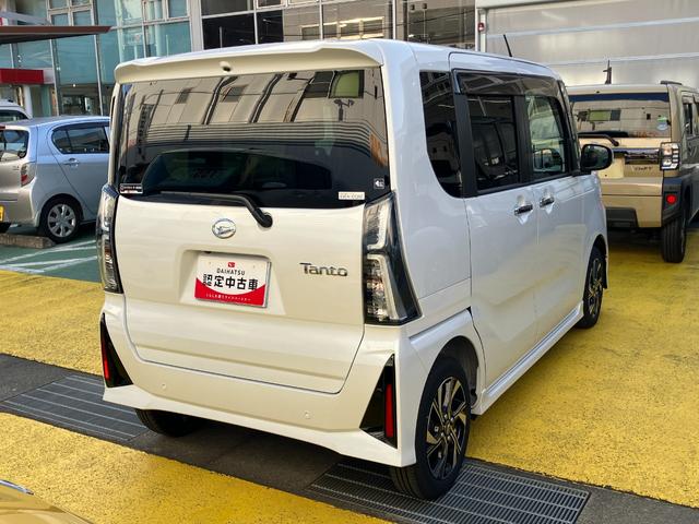 タントカスタムＸ１４インチアルミホイール　大型エアロバンパー　フルＬＥＤヘッドランプ　オート格納式カラードドアミラー　両側パワースライドドア　キーフリーシステム　プッシュボタンスタート（静岡県）の中古車
