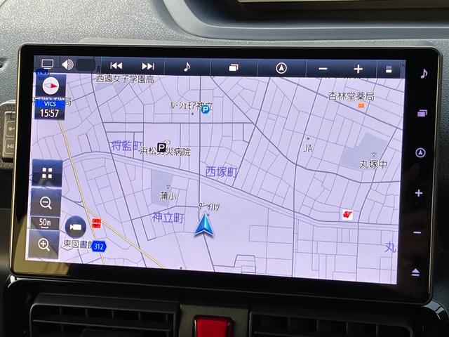 タントカスタムＸ１４インチアルミホイール　大型エアロバンパー　フルＬＥＤヘッドランプ　オート格納式カラードドアミラー　両側パワースライドドア　キーフリーシステム　プッシュボタンスタート（静岡県）の中古車