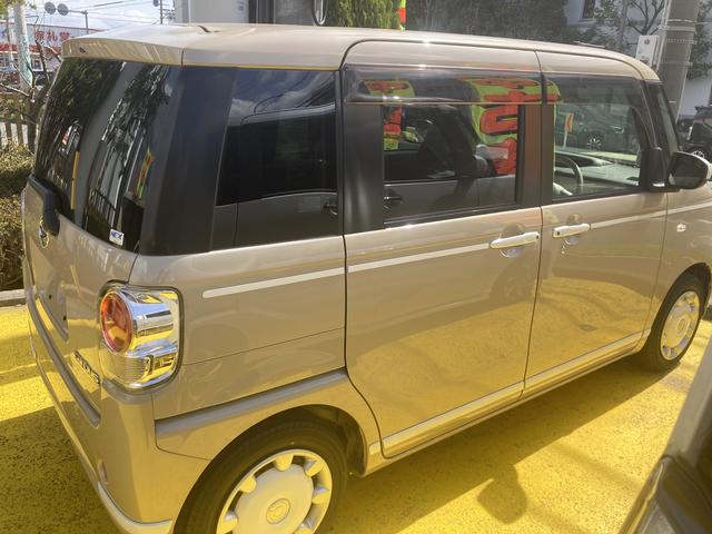 ムーヴキャンバスＧホワイトアクセントＶＳ　ＳＡIII１４インチフルホイールキャップ　ＬＥＤヘッドランプ　キーフリーシステム　両側パワースライドドア　オートエアコン（プッシュ式）　オートライト　置きラクボックス（静岡県）の中古車