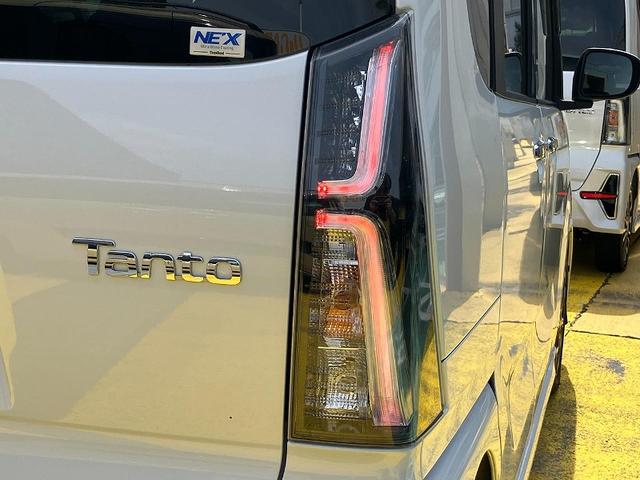 タントカスタムＸ１４インチアルミホイール　大型エアロバンパー　フルＬＥＤヘッドランプ　オート格納式カラードドアミラー　両側パワースライドドア　キーフリーシステム　プッシュボタンスタート（静岡県）の中古車