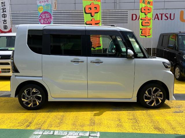タントカスタムＸ１４インチアルミホイール　大型エアロバンパー　フルＬＥＤヘッドランプ　オート格納式カラードドアミラー　両側パワースライドドア　キーフリーシステム　プッシュボタンスタート（静岡県）の中古車