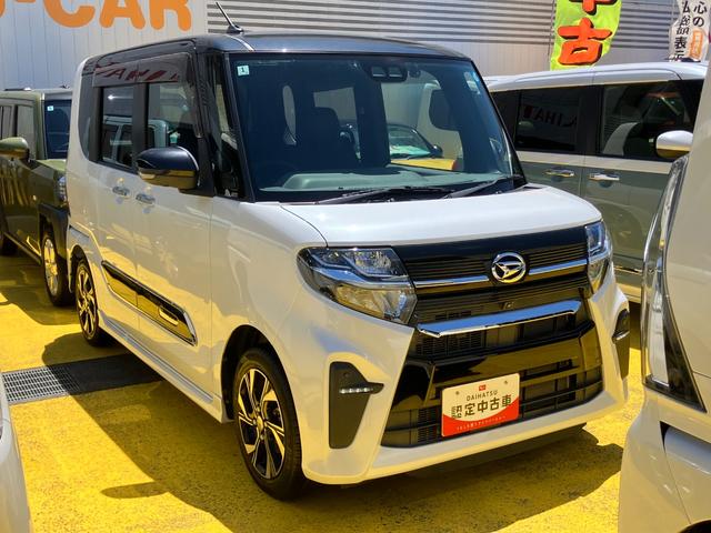 タントカスタムＸ１４インチアルミホイール　大型エアロバンパー　フルＬＥＤヘッドランプ　オート格納式カラードドアミラー　両側パワースライドドア　キーフリーシステム　プッシュボタンスタート（静岡県）の中古車