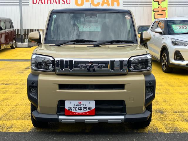 タフトＧターボ　クロムベンチャー１５インチアルミホイール（シルバー塗装）　オートレベリング機能付フルＬＥＤヘッドランプ　ＬＥＤフォグランプ　本革巻ステアリングホイール　本革巻インパネセンターシフト（静岡県）の中古車