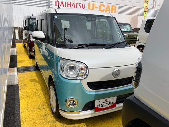 ムーヴキャンバスＧメイクアップＶＳ　ＳＡIII１４インチフルホイールキャップ　ＬＥＤヘッドランプ　キーフリーシステム　両側パワースライドドア　オートエアコン（プッシュ式）　オートライト　置きラクボックス（静岡県）の中古車