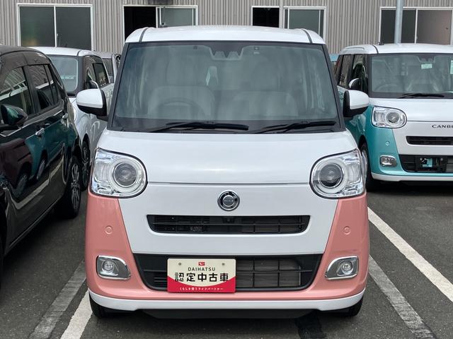 ムーヴキャンバスストライプスＧ１４インチフルホイールキャップ　ＬＥＤヘッドランプ　ＬＥＤフォグランプ　ホっとカップホルダー　両側パワースライドドア　キーフリーシステム　プッシュボタンスタート　ＵＶカットガラス（静岡県）の中古車