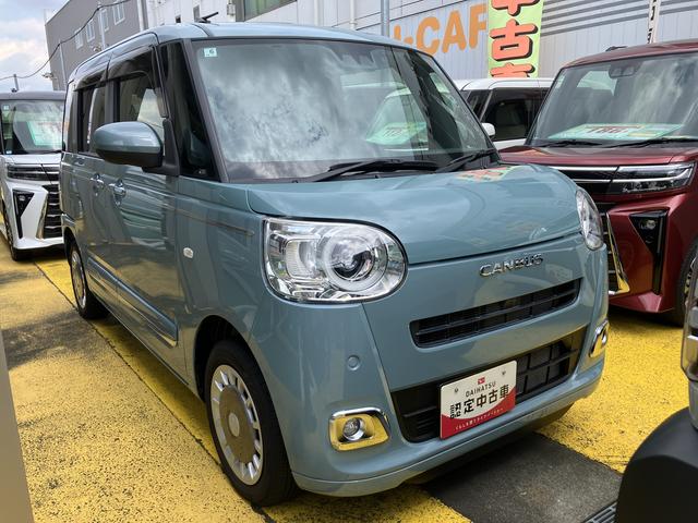 ムーヴキャンバスセオリーＧ１４インチフルホイールキャップ　ＬＥＤヘッドランプ　ＬＥＤフォグランプ　ホっとカップホルダー　両側パワースライドドア　キーフリーシステム　プッシュボタンスタート　ＵＶカットガラス（静岡県）の中古車