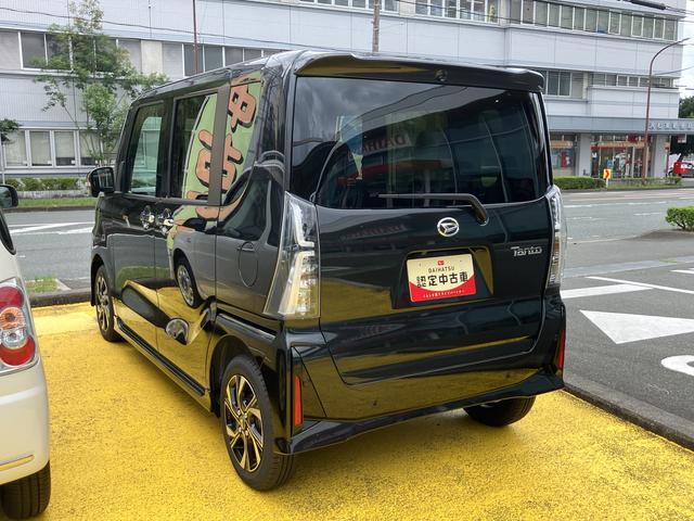 タントカスタムＸ１４インチアルミホイール　大型エアロバンパー　フルＬＥＤヘッドランプ　オート格納式カラードドアミラー　両側パワースライドドア　キーフリーシステム　プッシュボタンスタート（静岡県）の中古車