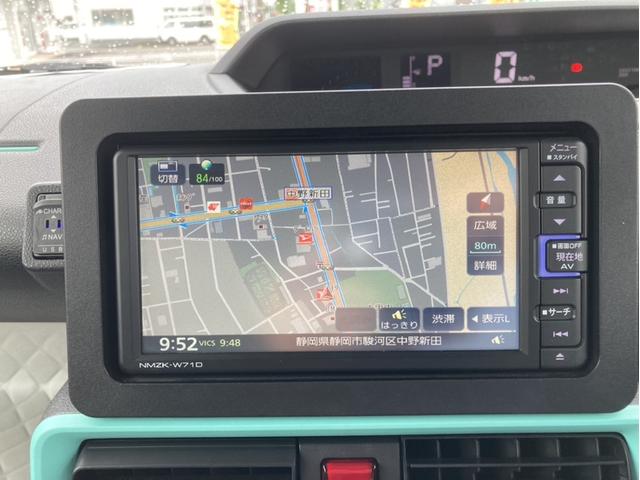 タントＸ１４インチフルホイールキャップ　フルＬＥＤヘッドランプ　オート格納式カラードドアミラー　左側パワースライドドア　ＴＦＴカラーマルチインフォメーションディスプレイ　フルファブリックシート（静岡県）の中古車