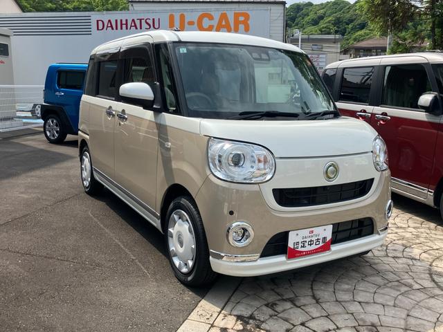 ムーヴキャンバスＧメイクアップＶＳ　ＳＡIII１４インチフルホイールキャップ　ＬＥＤヘッドランプ　キーフリーシステム　両側パワースライドドア　オートエアコン（プッシュ式）　オートライト　置きラクボックス（静岡県）の中古車