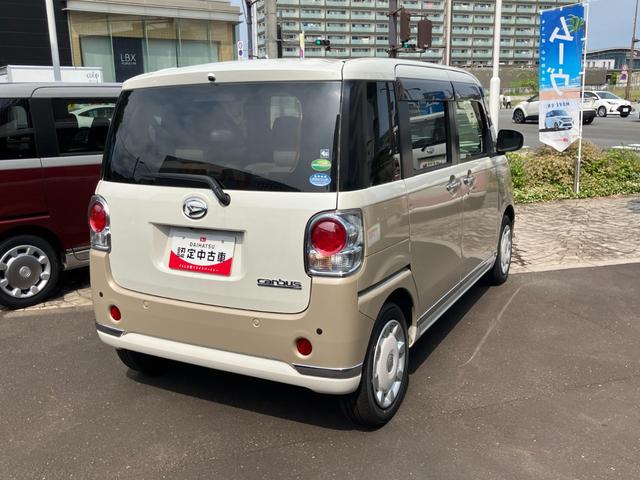 ムーヴキャンバスＧメイクアップＶＳ　ＳＡIII１４インチフルホイールキャップ　ＬＥＤヘッドランプ　キーフリーシステム　両側パワースライドドア　オートエアコン（プッシュ式）　オートライト　置きラクボックス（静岡県）の中古車