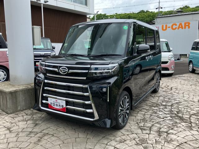 タントカスタムＲＳ１５インチアルミホイール　大型エアロバンパー　フルＬＥＤヘッドランプ　オート格納式カラードドアミラー　本革巻ステアリングホイール（静岡県）の中古車