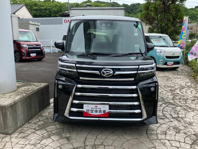 タントカスタムＲＳ１５インチアルミホイール　大型エアロバンパー　フルＬＥＤヘッドランプ　オート格納式カラードドアミラー　本革巻ステアリングホイール（静岡県）の中古車