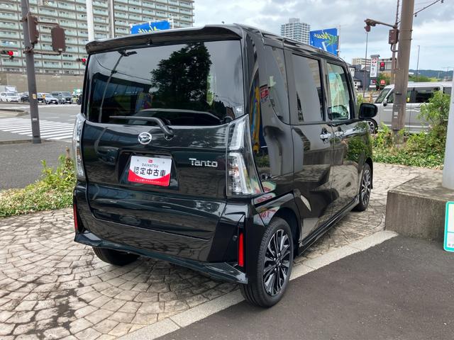 タントカスタムＲＳ１５インチアルミホイール　大型エアロバンパー　フルＬＥＤヘッドランプ　オート格納式カラードドアミラー　本革巻ステアリングホイール（静岡県）の中古車