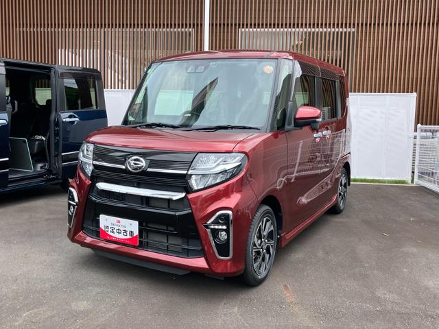 タントカスタムＸ１４インチアルミホイール　大型エアロバンパー　フルＬＥＤヘッドランプ　オート格納式カラードドアミラー　両側パワースライドドア　キーフリーシステム　プッシュボタンスタート（静岡県）の中古車