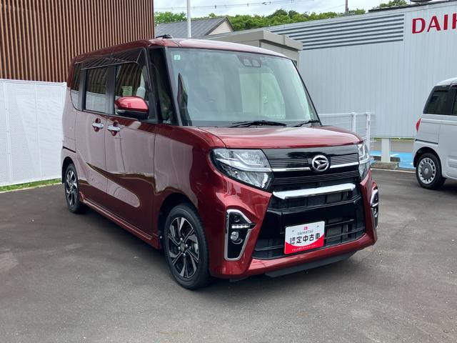 タントカスタムＸ１４インチアルミホイール　大型エアロバンパー　フルＬＥＤヘッドランプ　オート格納式カラードドアミラー　両側パワースライドドア　キーフリーシステム　プッシュボタンスタート（静岡県）の中古車