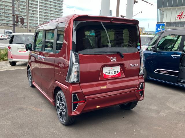 タントカスタムＸ１４インチアルミホイール　大型エアロバンパー　フルＬＥＤヘッドランプ　オート格納式カラードドアミラー　両側パワースライドドア　キーフリーシステム　プッシュボタンスタート（静岡県）の中古車
