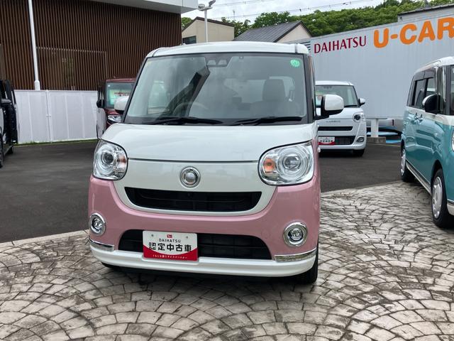 ムーヴキャンバスＧメイクアップリミテッド　ＳＡIII１４インチフルホイールキャップ　ＬＥＤヘッドランプ　キーフリーシステム　両側パワースライドドア　オートエアコン（プッシュ式）　オートライト　置きラクボックス（静岡県）の中古車